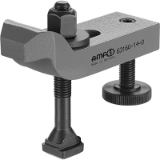 AMF 6316VK - Cranked clamp with adjusting support screw, complete