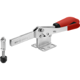 AMF 6834S - Horizontal toggle clamp with safety latch. With solid clamping arm and horizontal base.