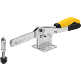 AMF 6834SY - Horizontal toggle clamp with safety latch. With solid clamping arm and horizontal base.