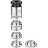 AMF 6406-125 - Aluminium screw jack with swarf protection