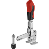 AMF 6804 - Grampos verticais com pega vermelha, com braço de suporte maciço e base horizontal