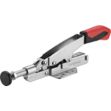 AMF 6874F - Push-pull type toggle clamp with auto-adjust clamping width, with horizontal base